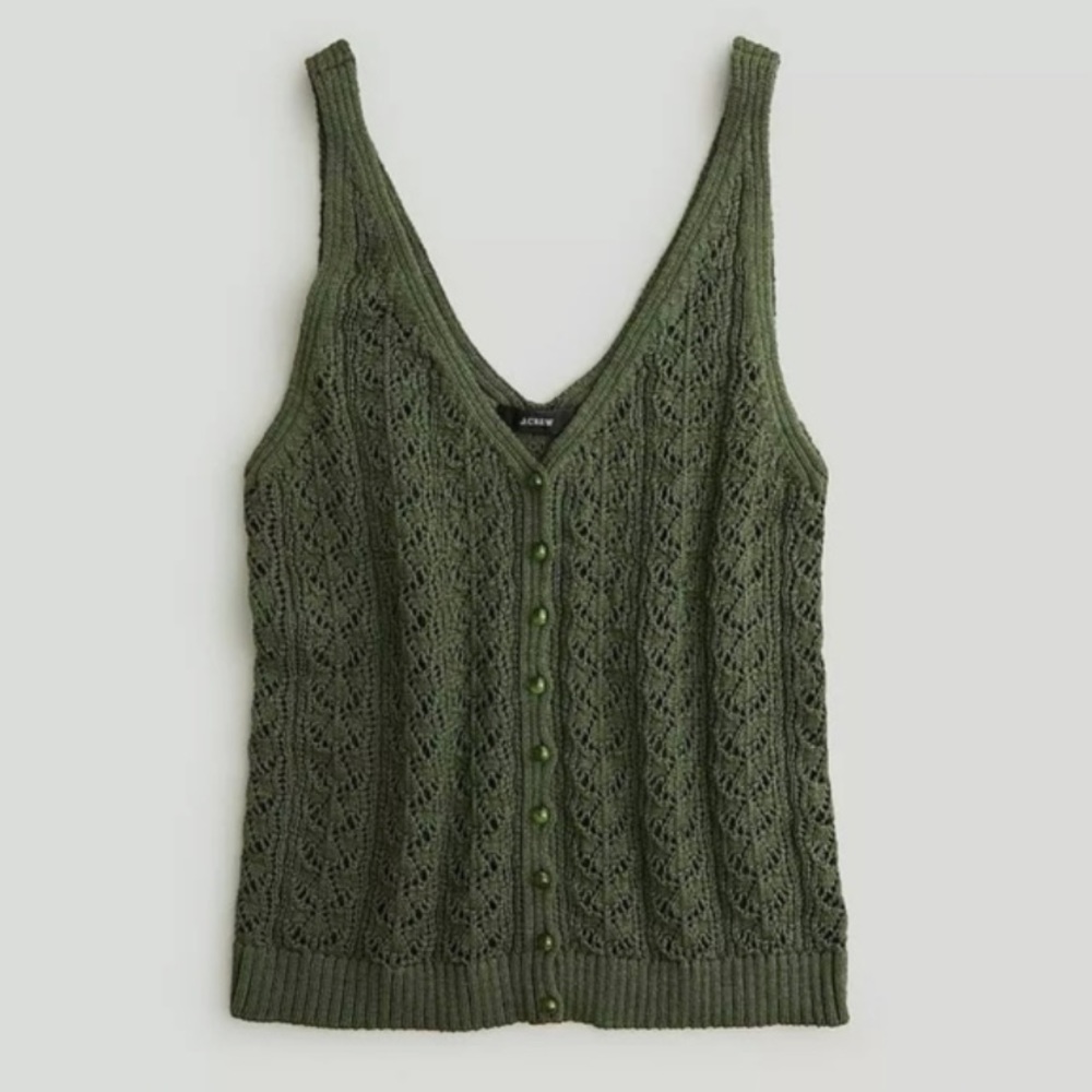 J. Crew Forest Green Sweater Tank Top